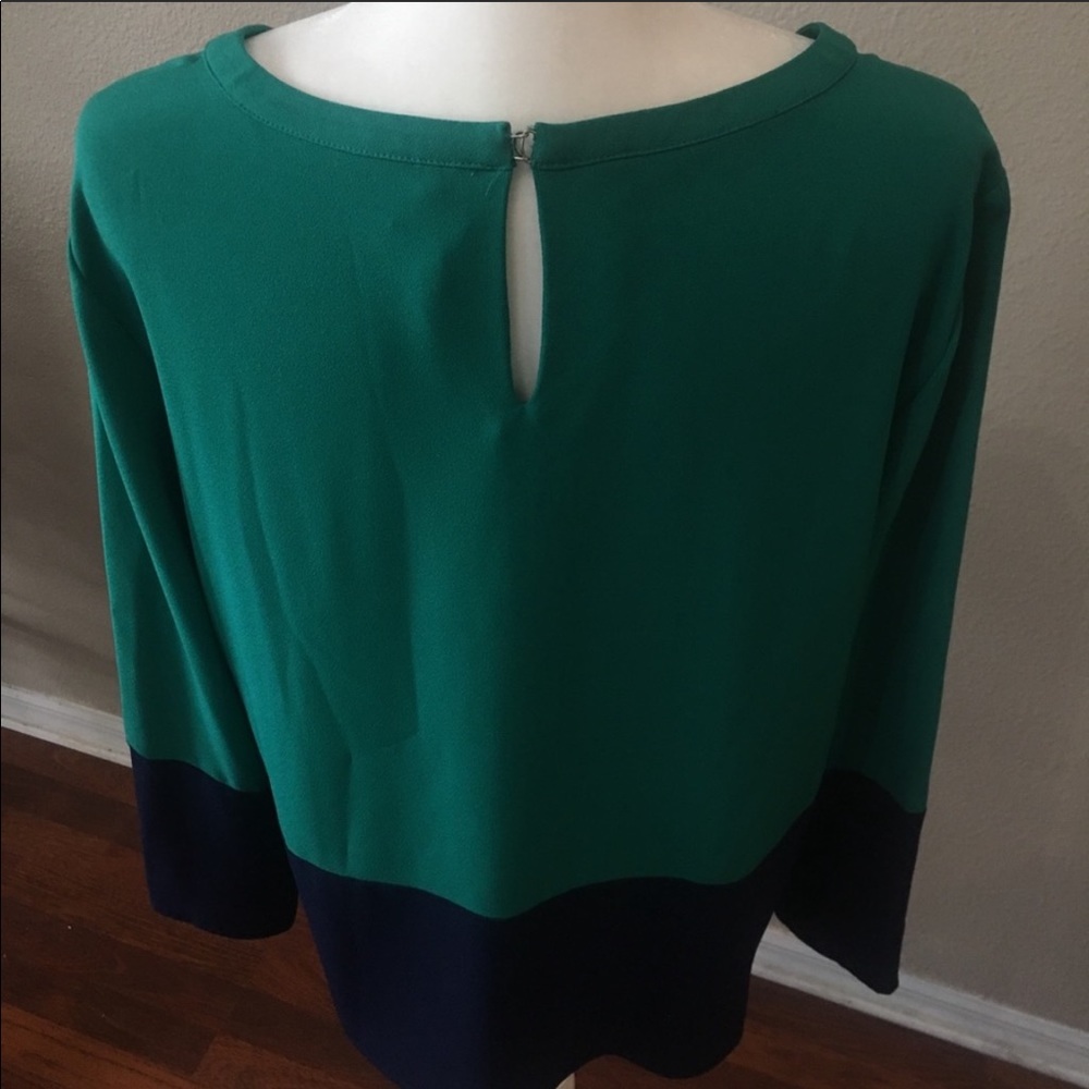 Daniel Cremieux Long Sleeve Color Block Tunic - Picture 4 of 8